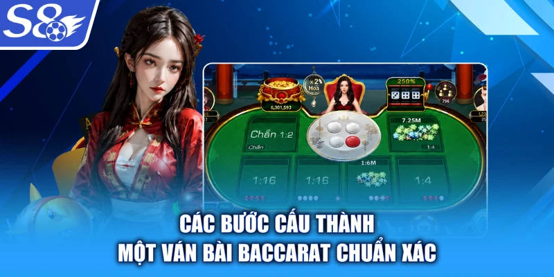 Các bước cấu thành một ván bài Baccarat chuẩn xác
