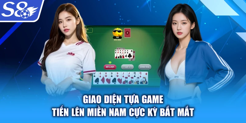 Giao diện tựa game tiến lên miền nam cực kỳ bắt mắt